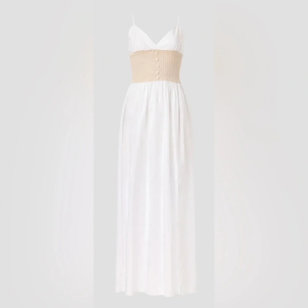 NAADAM White and Tan Maxi Dress - Picture 3 of 13